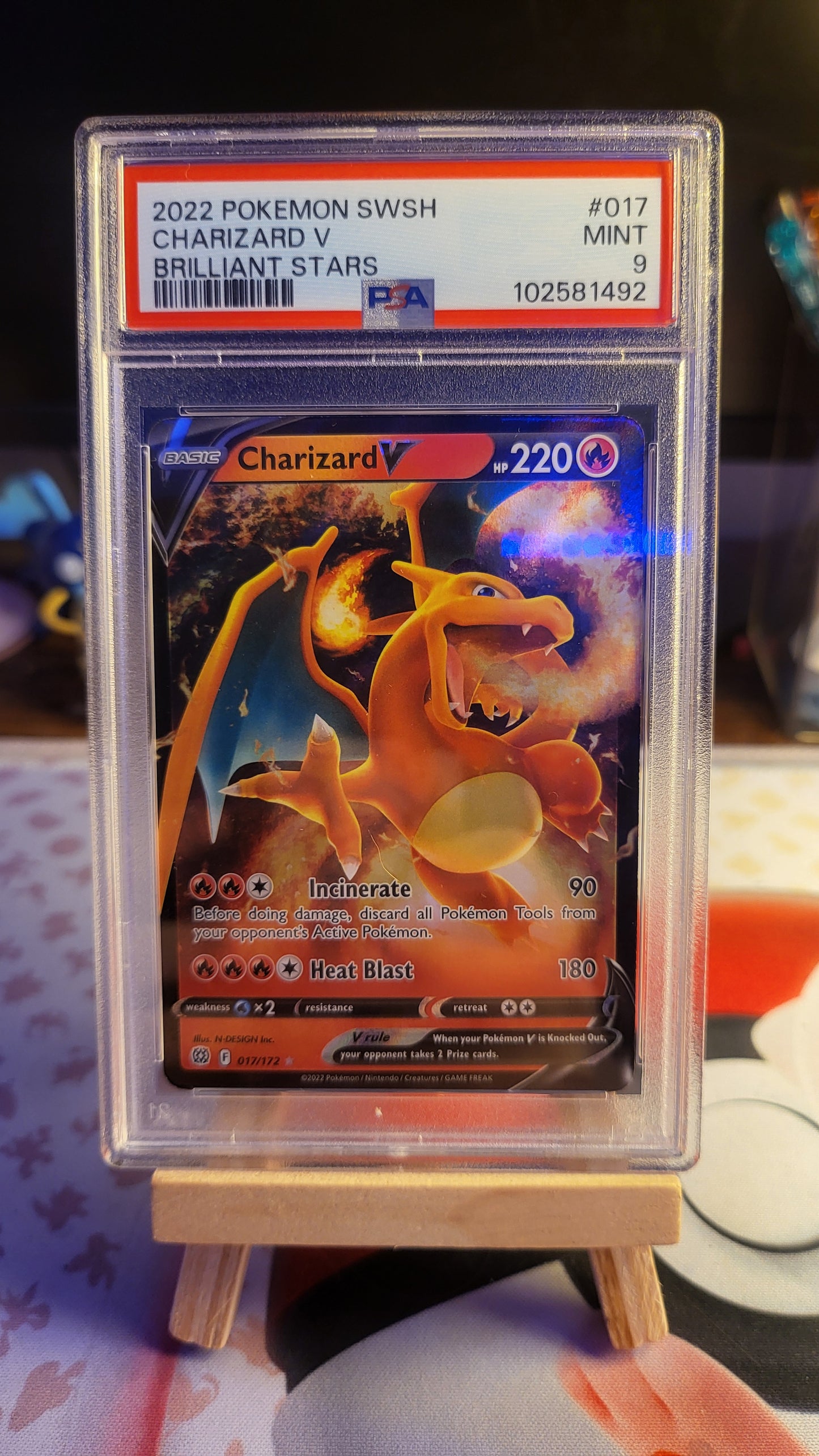 2022 SWSH Charizard V BS #017 PSA 9