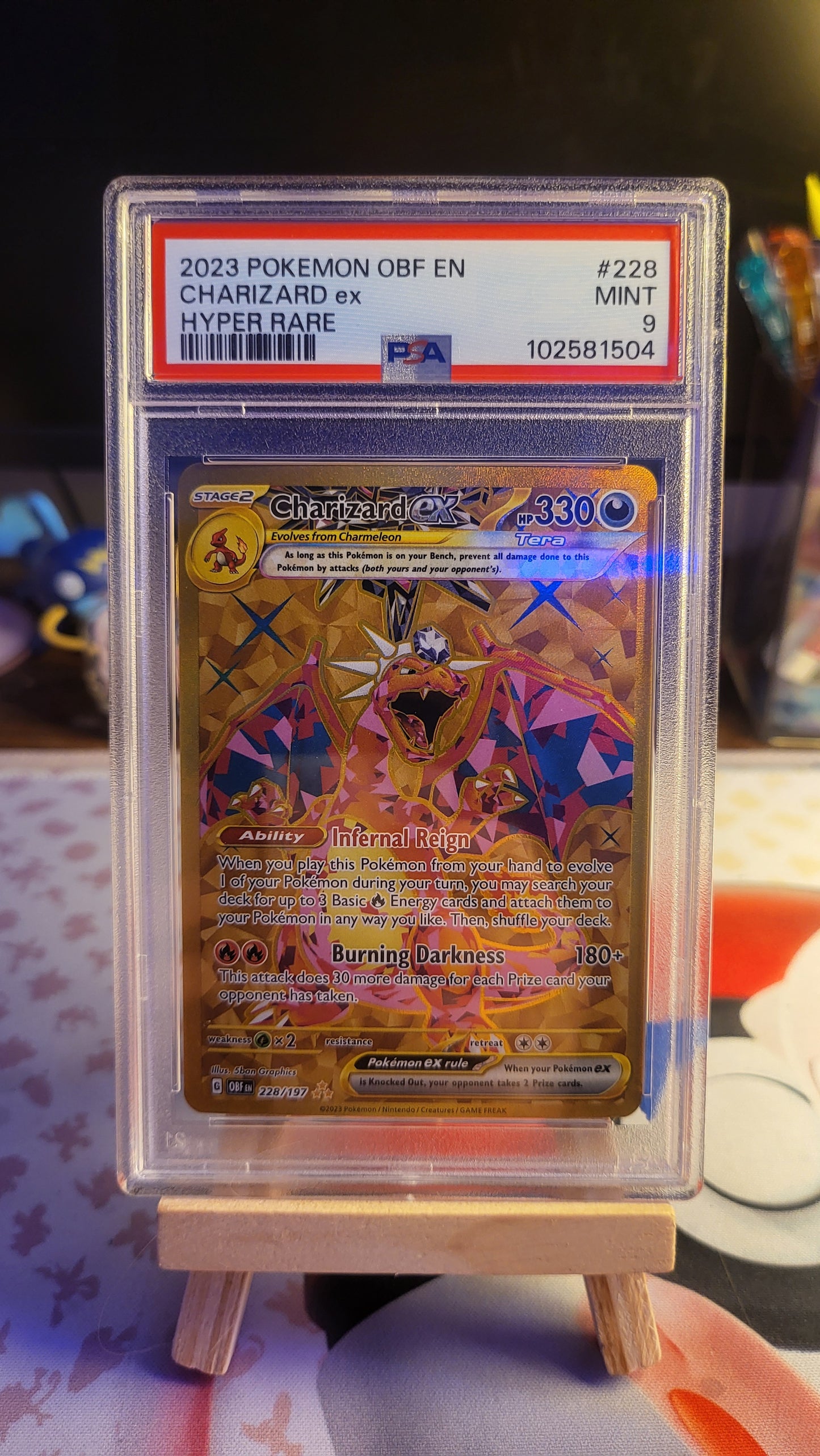 2023 OBF EN Charizard EX HR #228 PSA 9